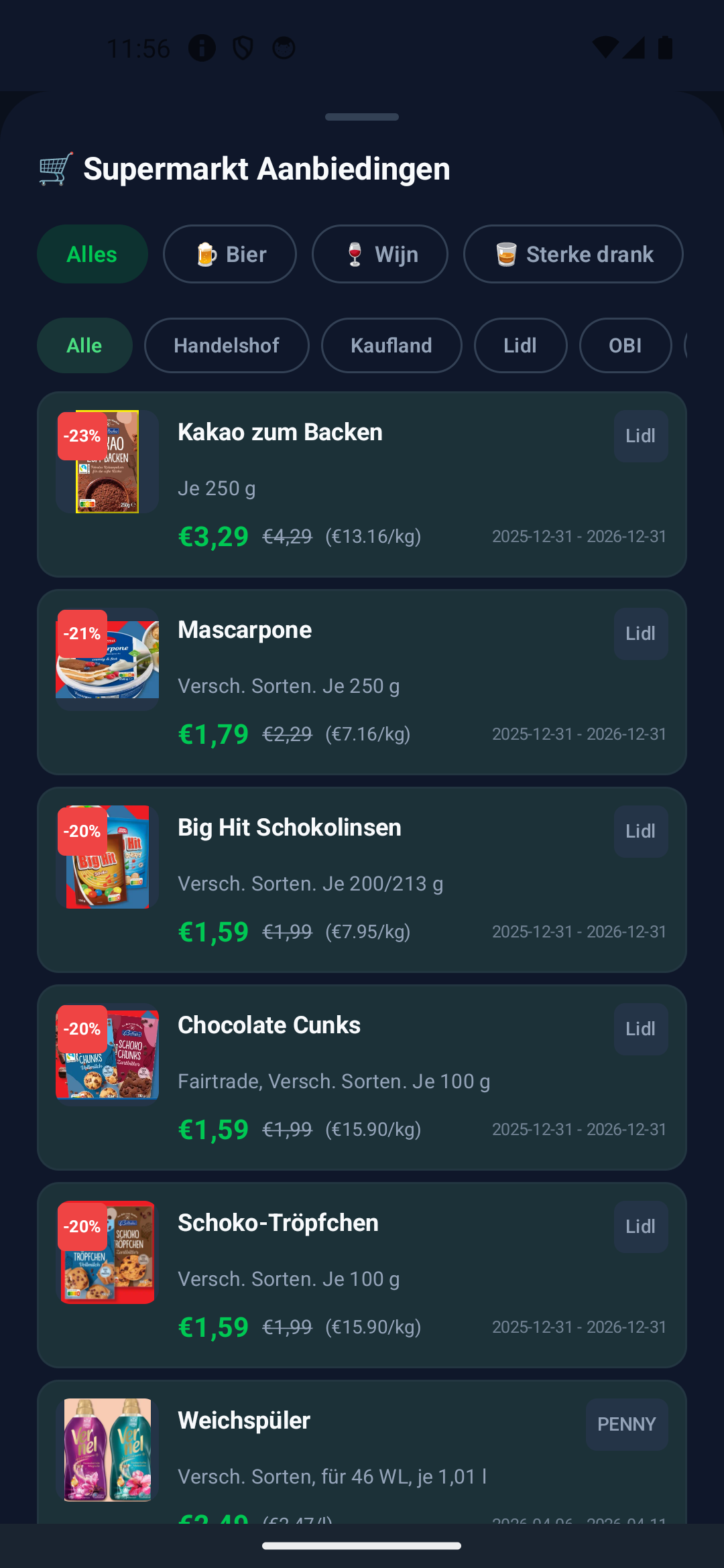 Supermarkt deals over de grens - bespaar op boodschappen bij je tankstop